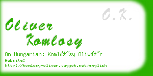 oliver komlosy business card